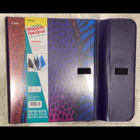 Mead Vintage Retro Trapper Keeper 80s 90s Animal Leopard Print Binder NWT - Picture 13 of 13